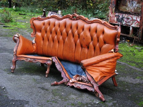 Map pin and waste collection van outside an Upminster commercial property