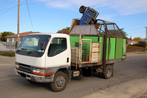 Photo of a commercial waste collection vehicle beginning service
