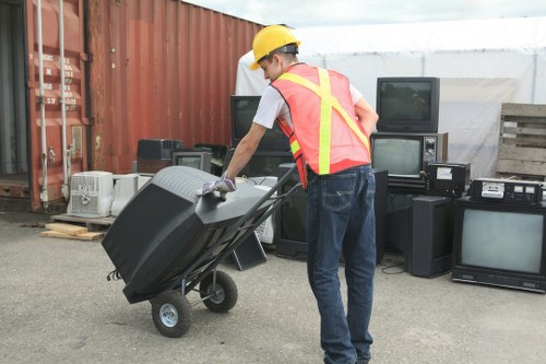 Various types of business waste including recyclable materials